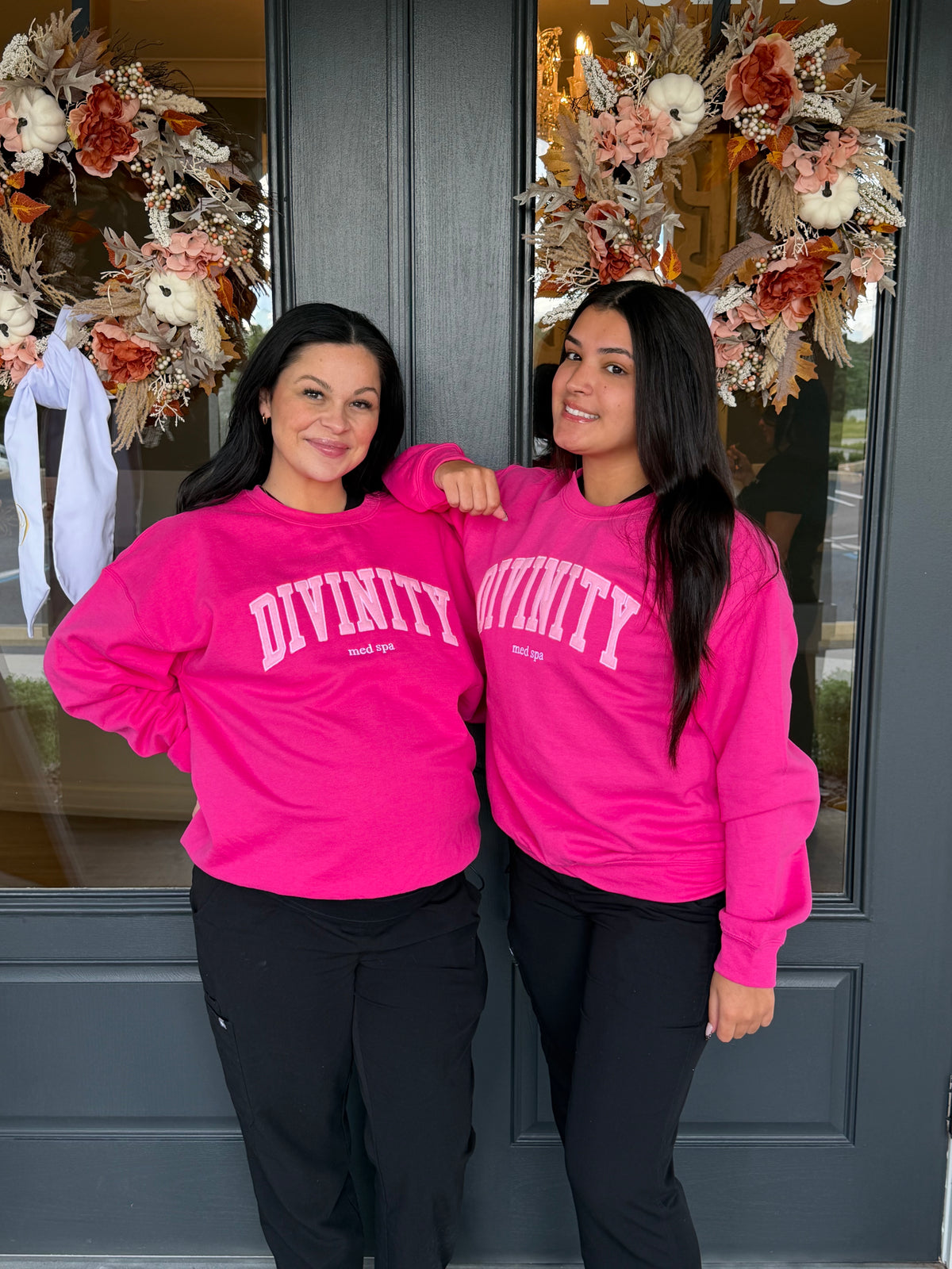 Hot Pink Breast Cancer Awareness Varsity Sweater